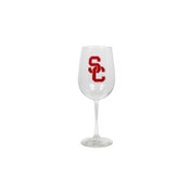 USC Trojans SC Interlock Red Wine Glass